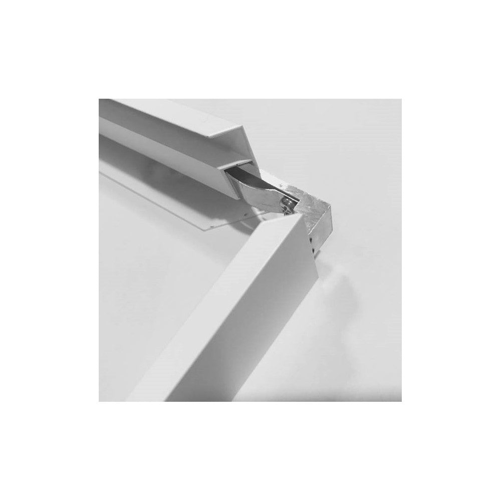 LED panel ramme 120x60 - Skrueløst samlesæt, hvid kant
