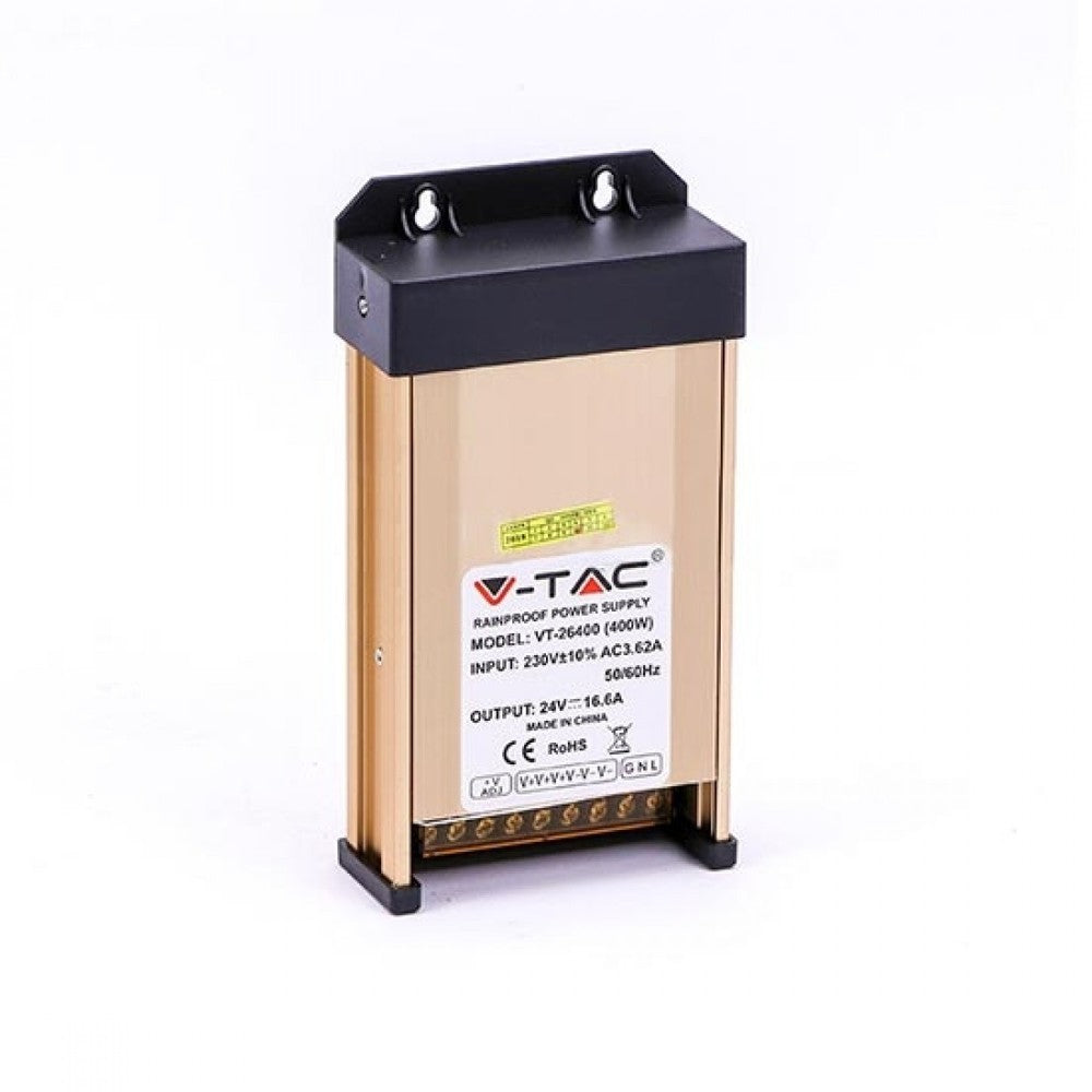 V-Tac Regntæt 400W Strømforsyning - 24V DC, 16,6A, IP45