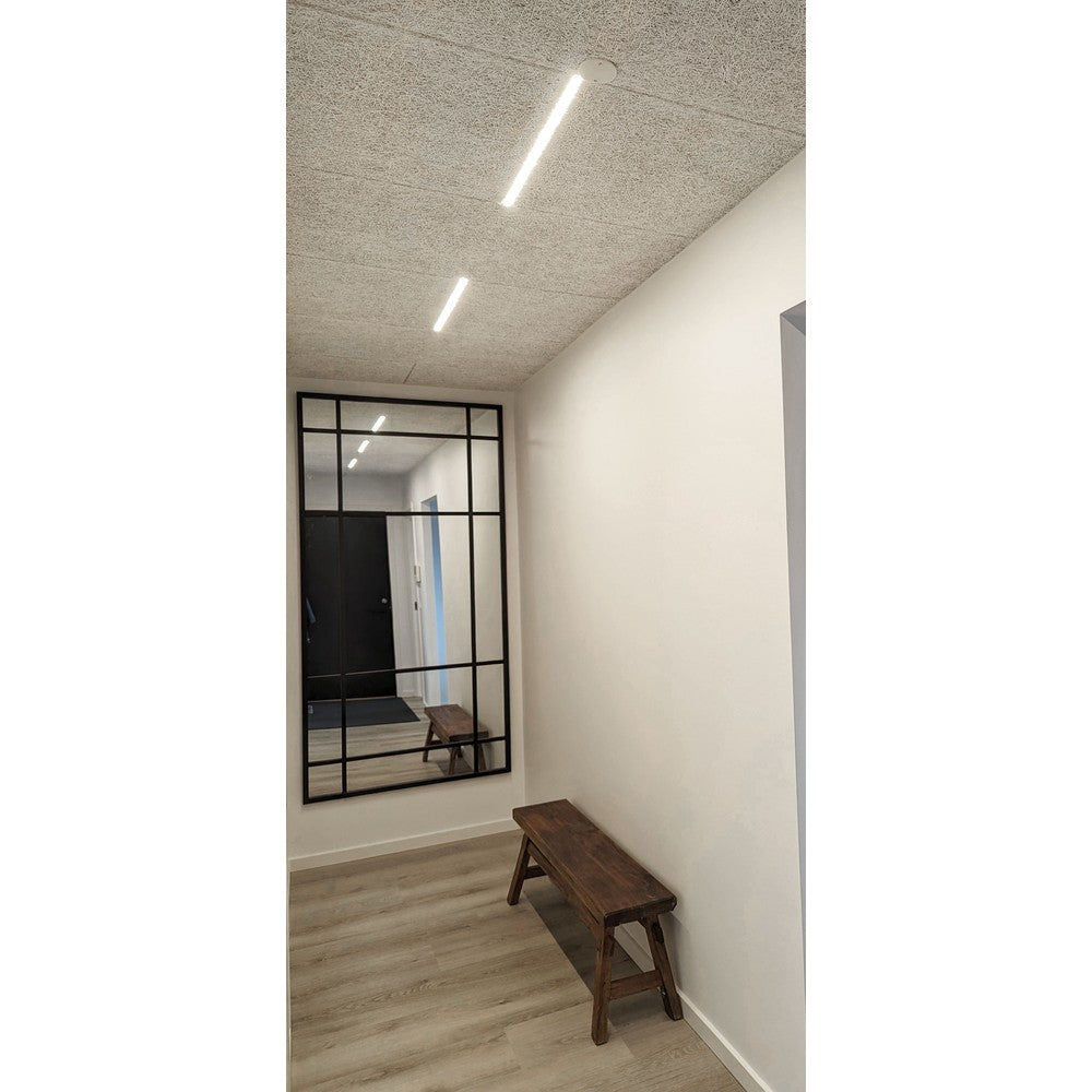 Troldtekt LED dæmpbar skinnesæt 4x120 cm - Planforsænket, Fjernbetjening dæmpbar, Akustilight
