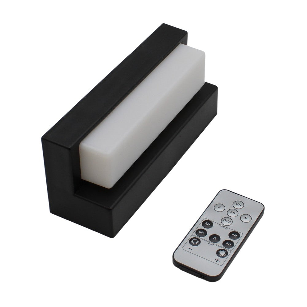 Solcelle sensor CCT væglampe - 3 lyskulører, sort, firkantet, skumringssensor, IP54, 2W