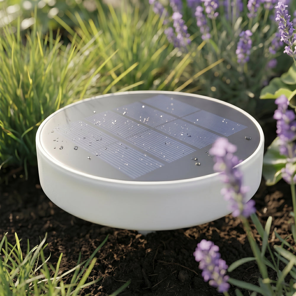 Solcelle sensor bedlys - Skumringssensor, spyd/væg montering IP65, 1.5W, energibesparende udendørs belysning