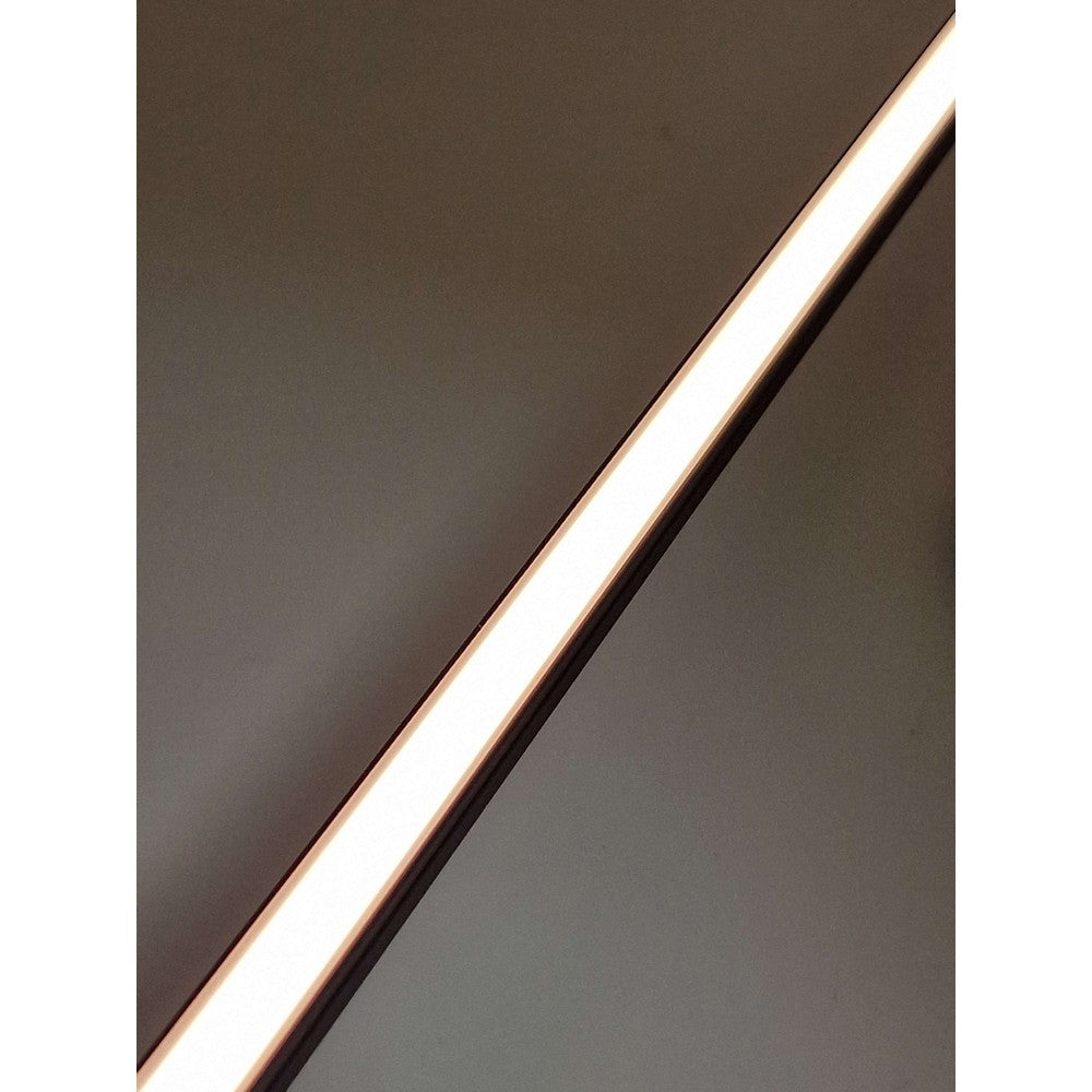 Sort akustikpanel med aluprofil og CCT LED strip, 240 cm - Komplet sæt