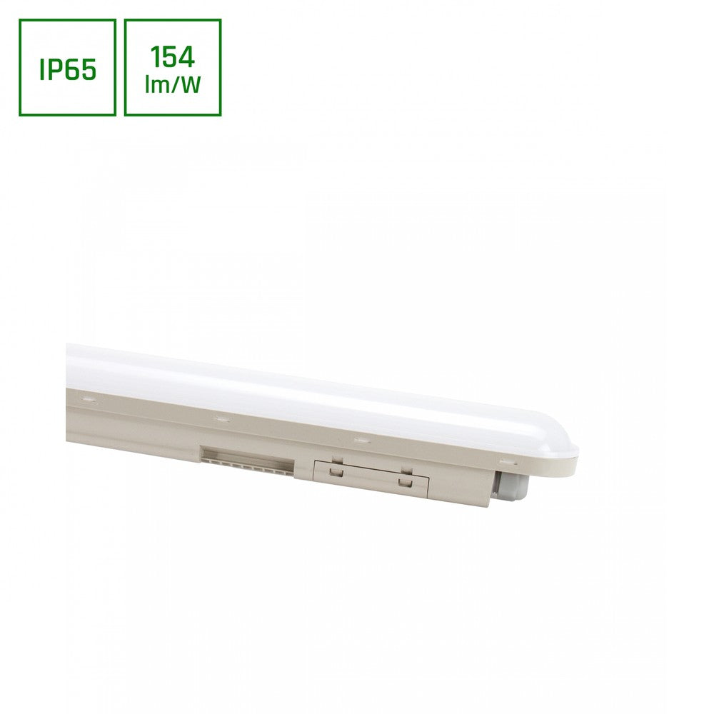 LIMEA CONNECT Vandtæt 50W 1500mm Neutral Hvid 230V IP65 IK08 Grå - 3 års garanti