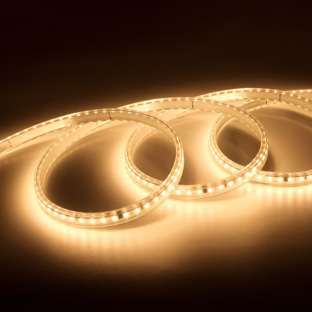 5 meter LED strip med høj farvegengivelseskvalitet X2 RA98 - 230V, IP67, 1000lm/m, 12W/m, kan klippes for hver 10cm