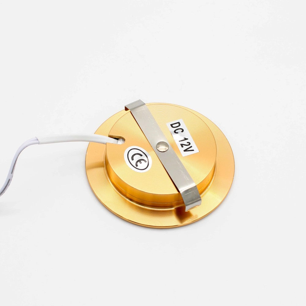 LEDlife Reco68 Møbelspot Guld - 3 stk. med strømforsyning, 2,7W LED, 220lm, RA92, erstatter 20W, 12V input