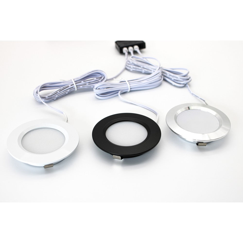 LEDlife Reco68 møbelspot i guld med dæmpbar strømforsyning - 3 stk. (2,7W LED, 220lm, RA92, 12V)