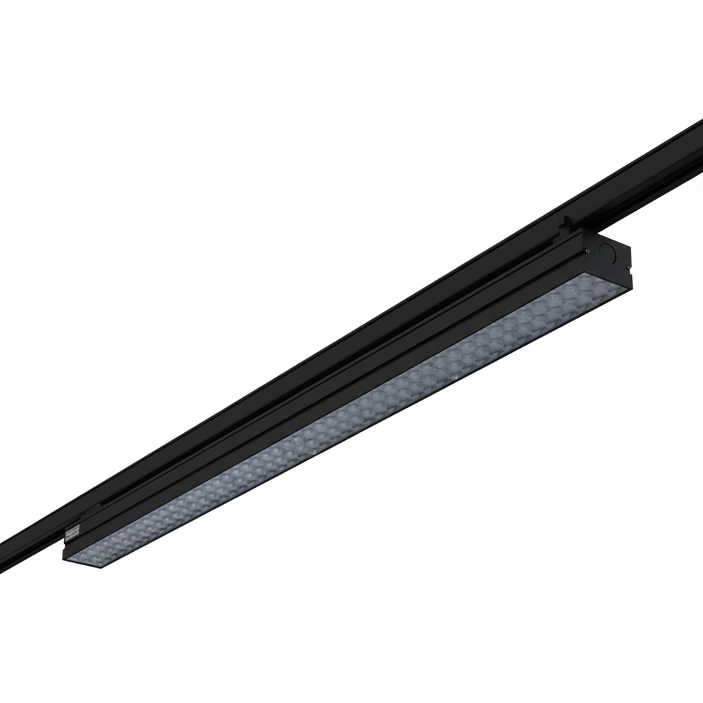 38W LED lysskinne til 3-faset skinner, sort, 170 lm/W, 115 cm