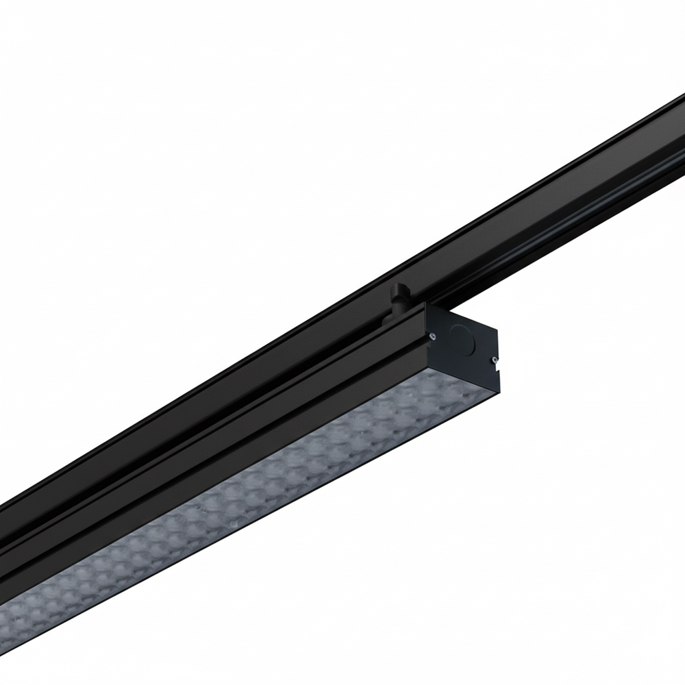 38W LED lysskinne til 3-faset skinner, sort, 170 lm/W, 115 cm