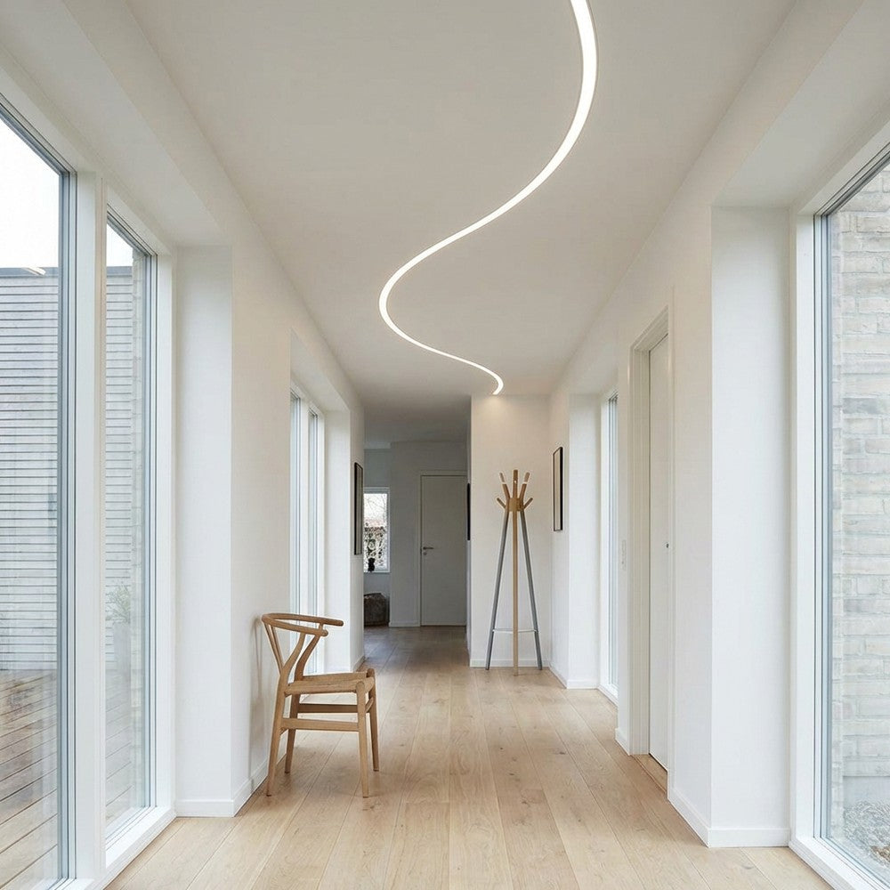 Aluprofil til LED strip - 2 meter, fleksibel indspartling