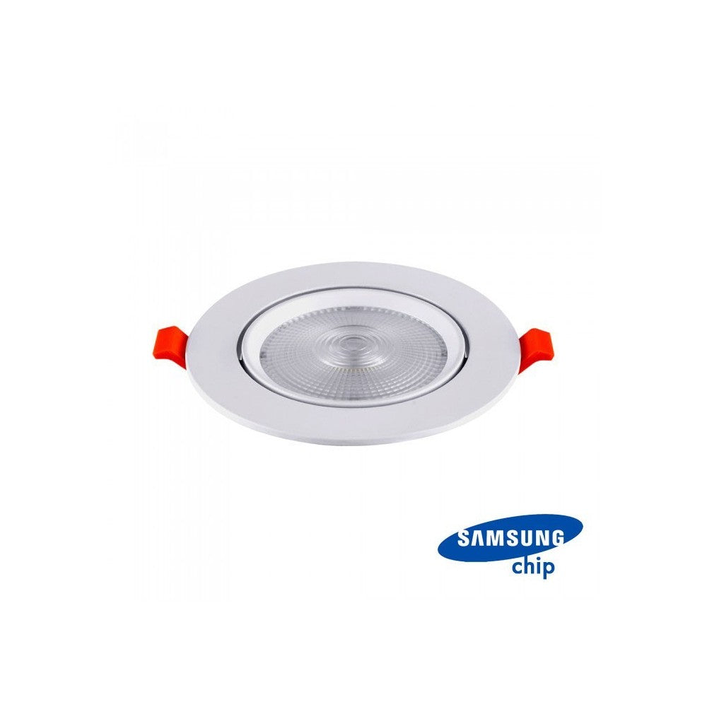 V-Tac 30W LED Spotlight - Hvid, Ø19,5 cm, Ø22,5 cm, 3 cm høj, Samsung LED chip, 2700lm, RA80, 230V