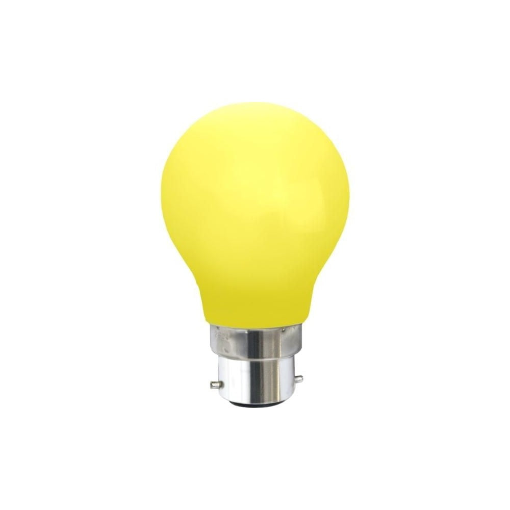 Gul udendørs Ø55 IP20 LED B22 1W 360°