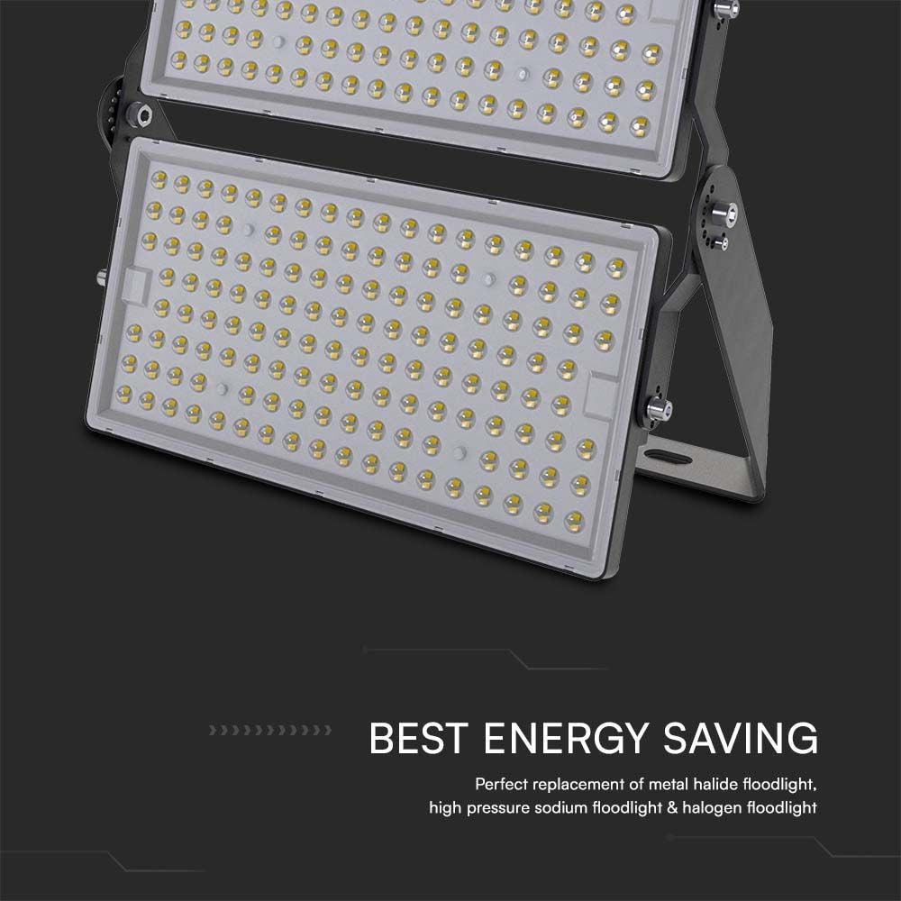 500W LED projektør med Samsung chip, sort hus, 4000K, IP65, 135lm/W