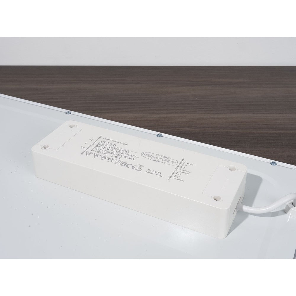 V-Tac Smart Home LED panel - Tuya/Smart Life, 40W, kompatibel med Google Home, Alexa og smartphones, hvid kant