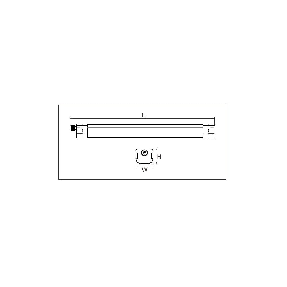 LEDlife LED armatur 60W - 150 cm, gennemfortrådet, easy connect, IP65