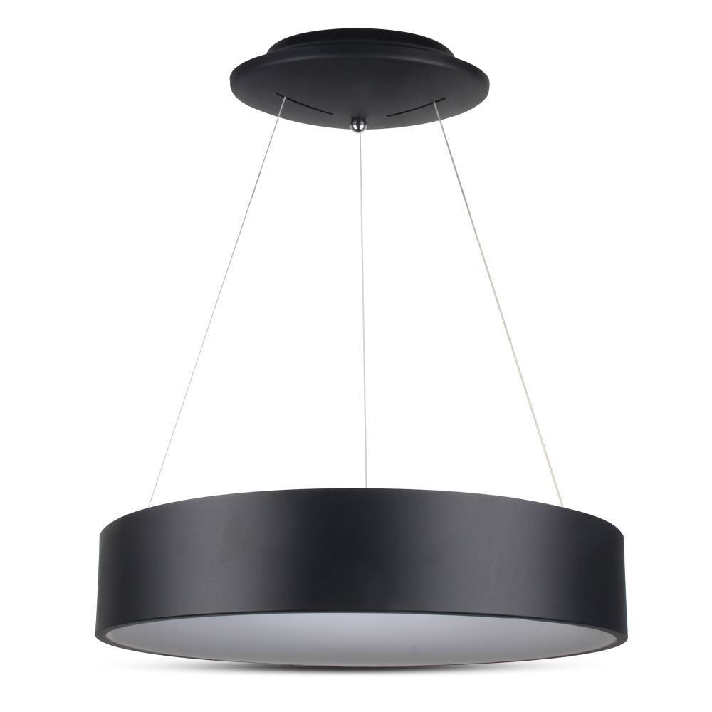 V-Tac 30W LED lysekrone - Sort, blødt lys, dæmpbar, varm hvid, inkl. lyskilde - 3 års garanti