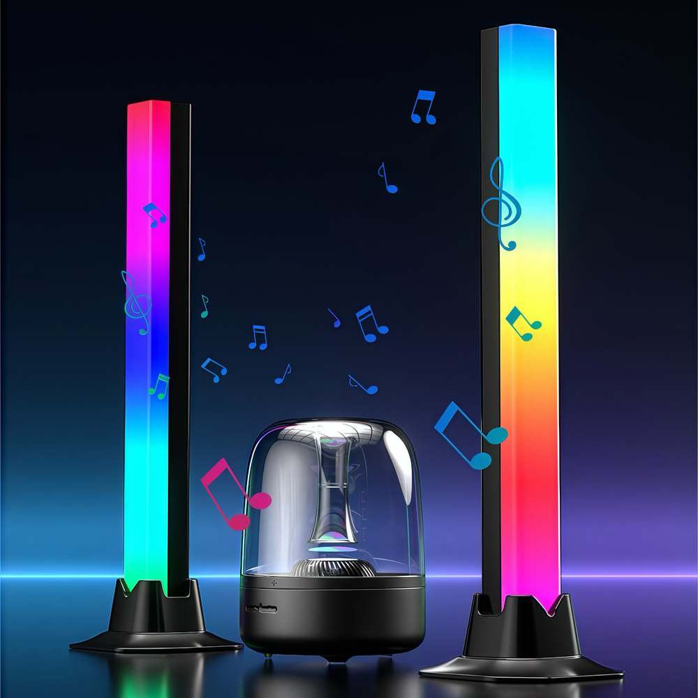 2 stk. RGBIC ambient light bar - 32cm, Bluetooth, 5W effekt, 5V USB-indgang