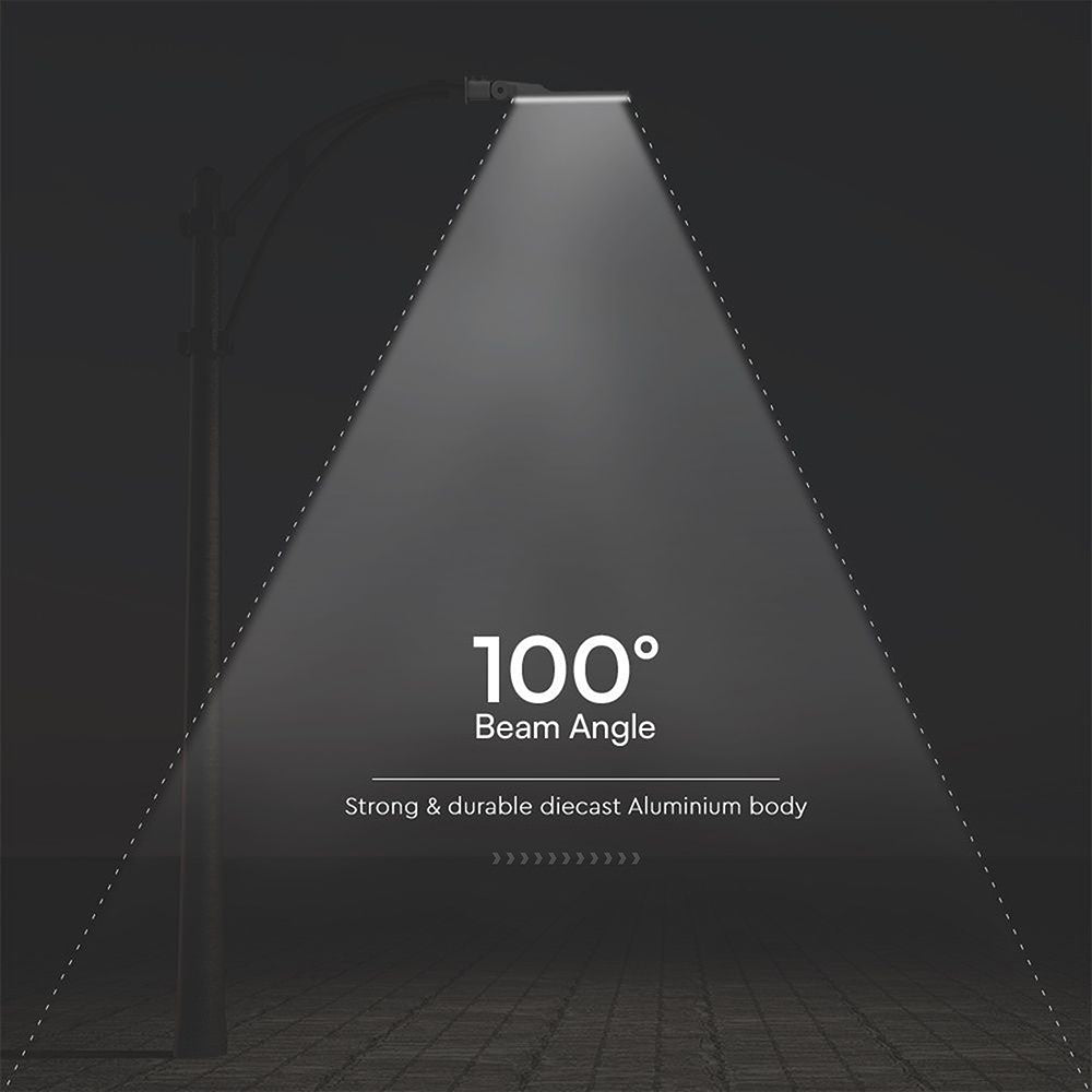 100W LED gadebelysning med Samsung chip, 4000K, 9400lm, RA80, IP65, 5 års garanti