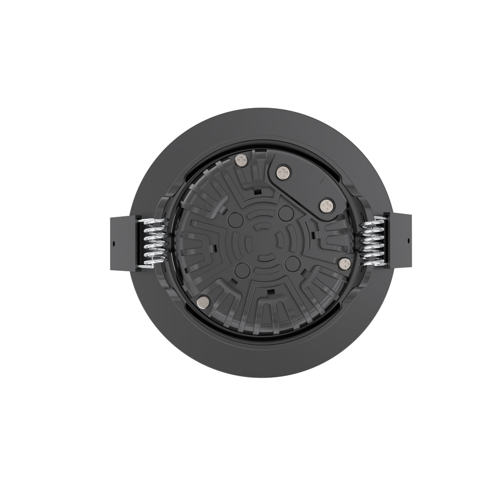LEDlife Dim2Warm+CCT RA96 sort indbygningsspot - Ø8,3 cm, 7W, hvid kant, dæmpbar, IP65, 230V
