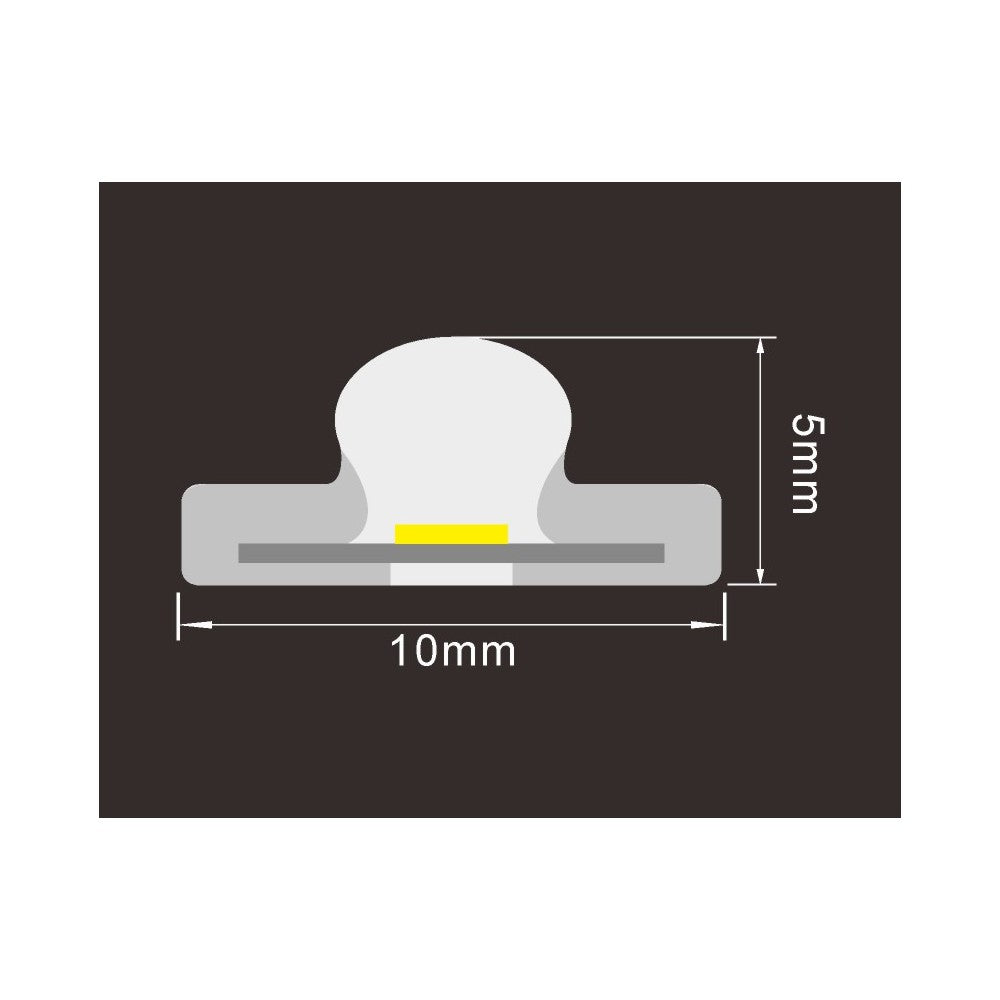 5m Gul Dot-fri COB-LED-strips - IP20, 240 LED pr. meter, 24V, COB LED-strips