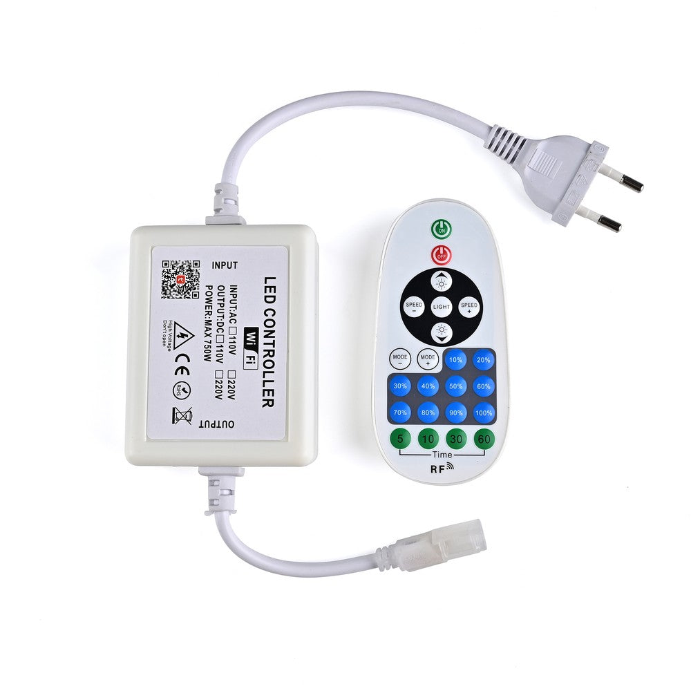230V WiFi Smart Home dæmper inkl. endeprop (Slim COB), memory funktion, op til 50 meters rækkevidde