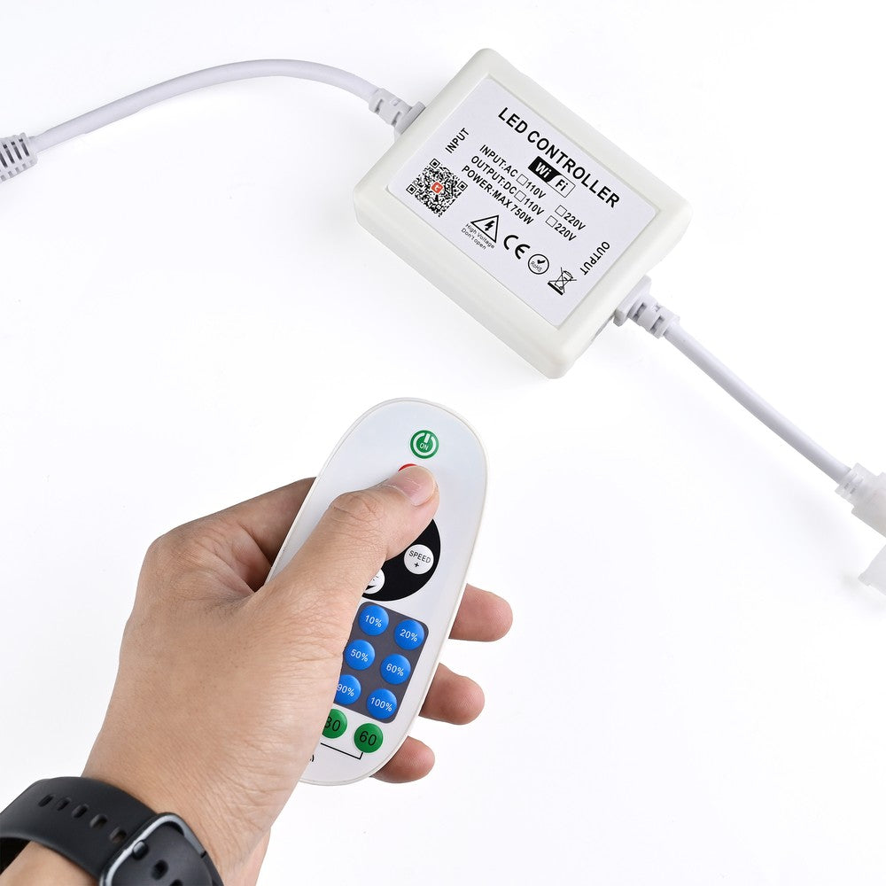 230V WiFi Smart Home dæmper inkl. endeprop (Slim COB), memory funktion, op til 50 meters rækkevidde