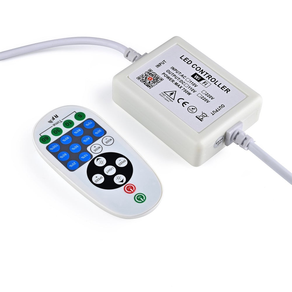230V WiFi Smart Home dæmper inkl. endeprop (Slim COB), memory funktion, op til 50 meters rækkevidde