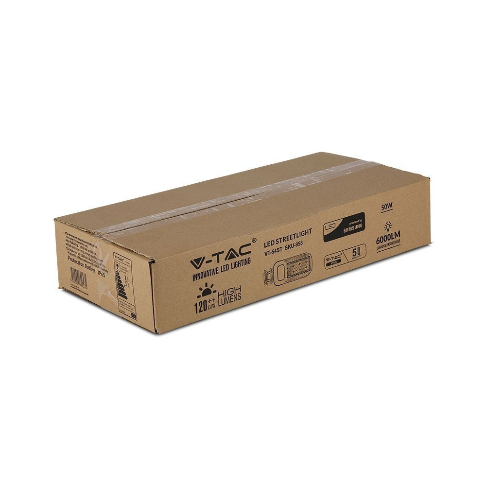 V-Tac 50W LED gadelampe - Samsung LED chip, Ø60mm, IP65, 137lm/w, 5 års garanti