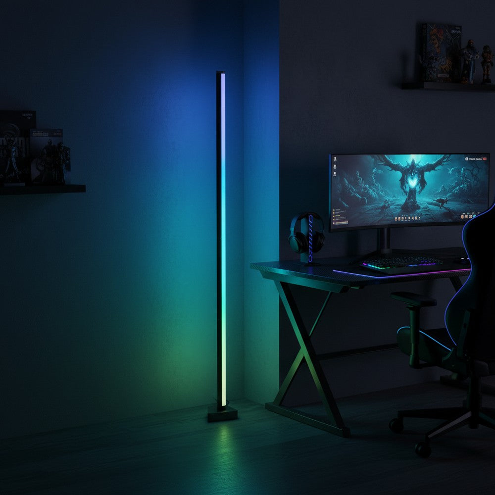 RGBIC+WW hjørnelampe med Bluetooth og RF fjernbetjening - 146cm, 10W, 500lm