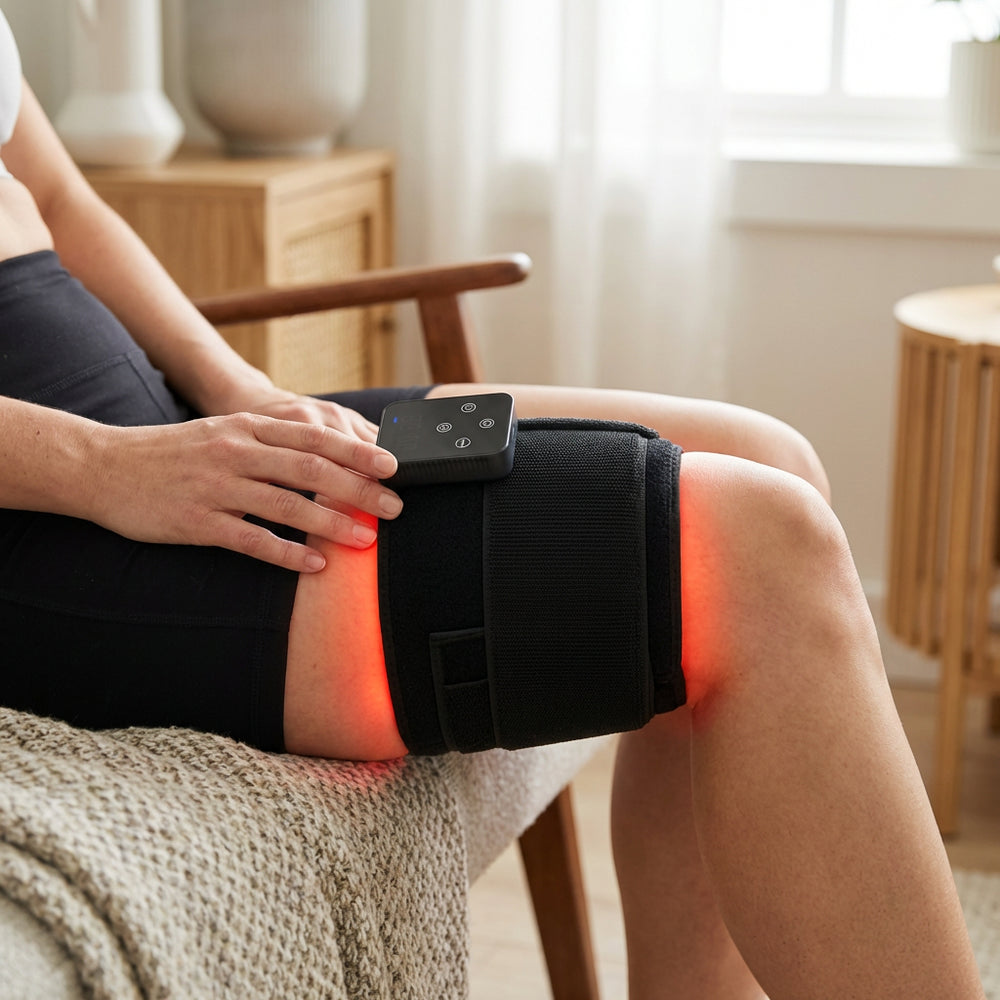 Infrarødt Vitality lysterapi bælte til nakke, lænd og mere - med 10W effekt og batteri