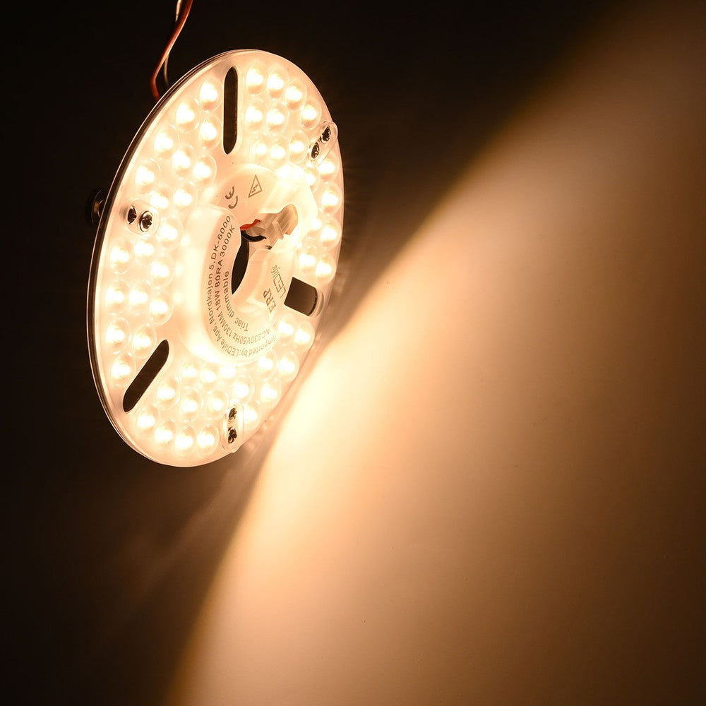 18W dæmpbar LED indsats med linser, flicker free - Erstat G24, cirkelrør og kompaktrør - Ø13 cm - 230V - RA80 - 1900lm