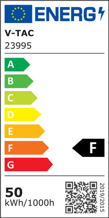 V-Tac 50W LED projektør - Arbejdslampe til udendørs brug, 4500lm, RA80, IP65