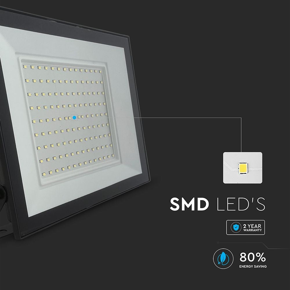 V-Tac 100W LED Projektør - Arbejdslampe til udendørs brug, 100W Effekt, 230V Input, 9500lm, RA80, IP65