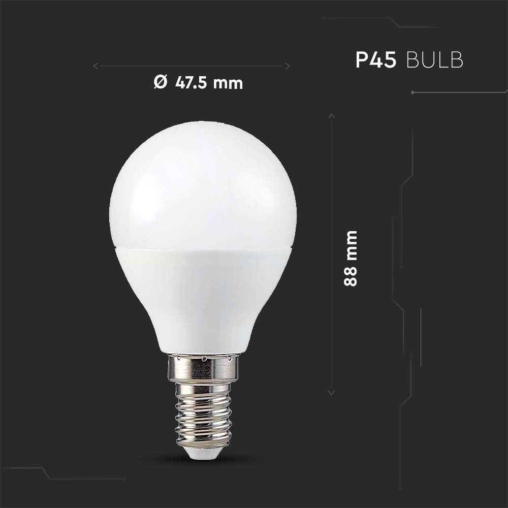 5 stk. RGBW LED Pære - 4,8W, RF fjernbetjening, dæmpbar, E14 fatning - 470lm, RA80