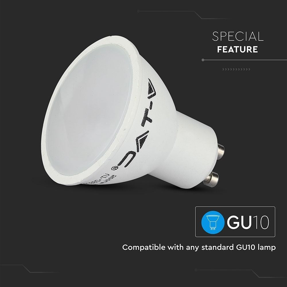 10 stk. Wifi LED GU10 pærer - 5W, Tuya/Smart Life, kompatibel med Google Home, erstatter 27W, 400lm, RA80