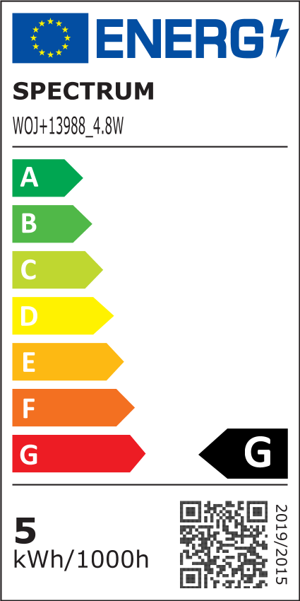R-50 LED Pære 4,8W E14 - 230V, Neutral Hvid Reflektor, Spectrum Teknologi, RA80