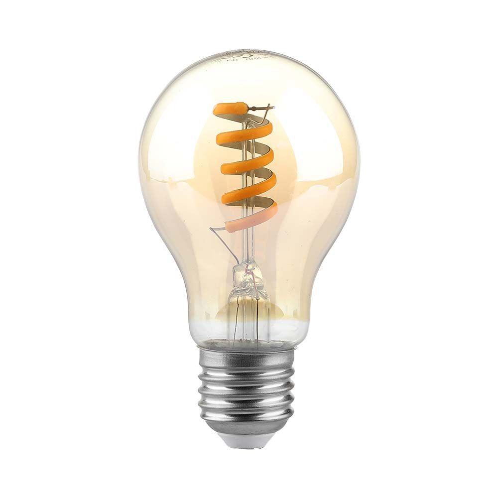 Vt-2154 LED pære 4W - spiral kultråds, amber, 1800K - E27 stor fatning, 220lm, RA80