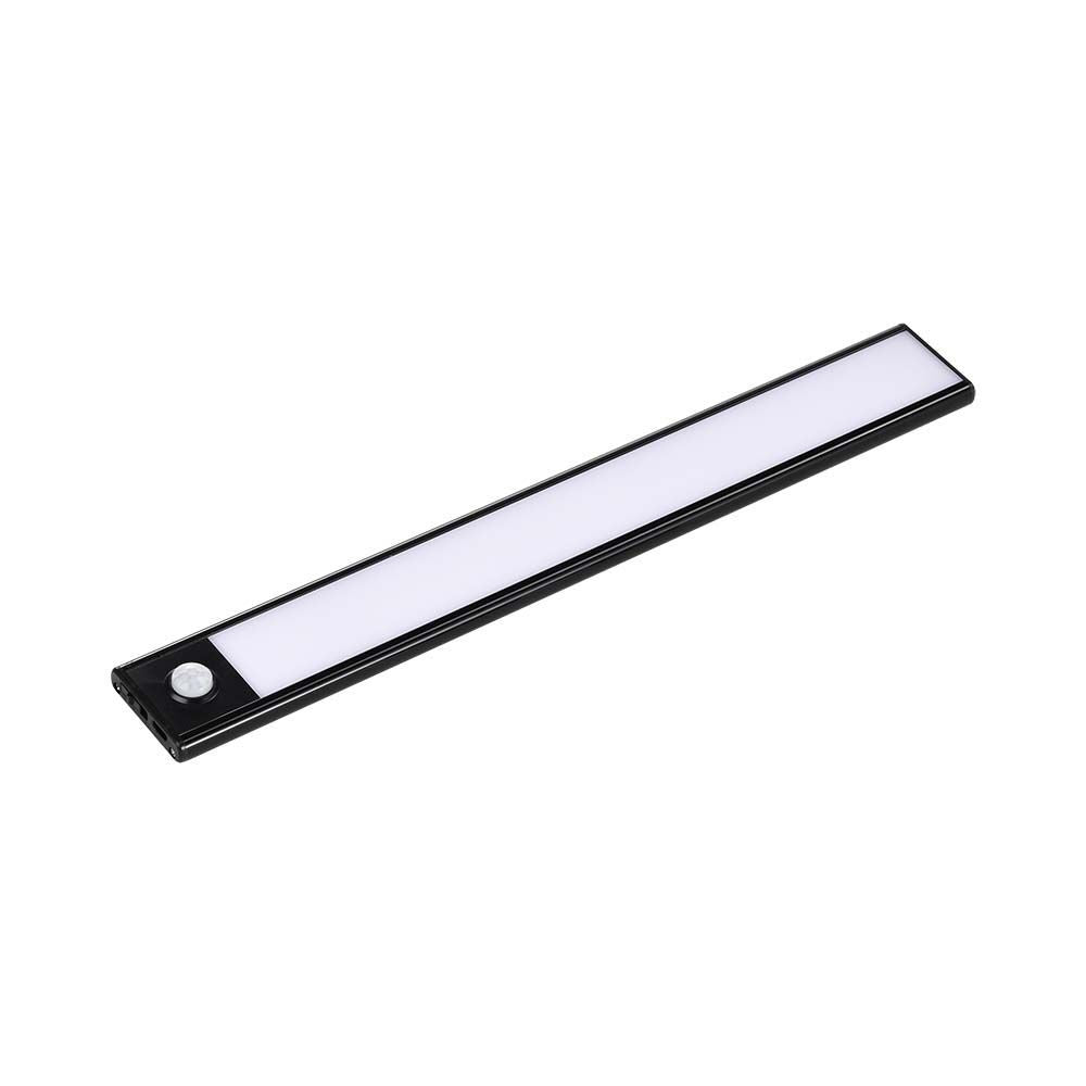 LED skabslys med PIR-sensor, 1,5W, 4000K, sort hus, IP20 - VT-8141