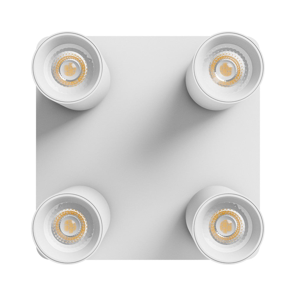 Madara Loftslampe i Hvid til 4 GU10 Pærer - IP20, 230V - 220x220x134mm