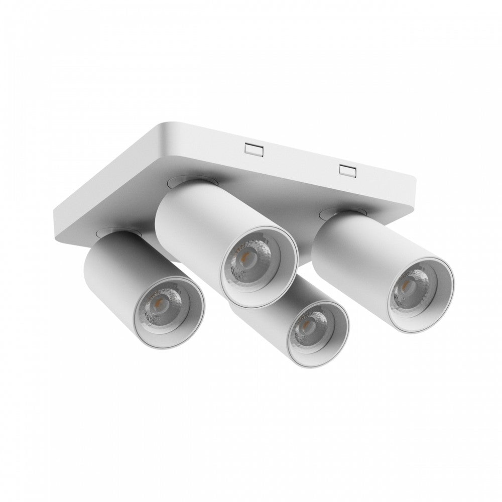 Madara Loftslampe i Hvid til 4 GU10 Pærer - IP20, 230V - 220x220x134mm