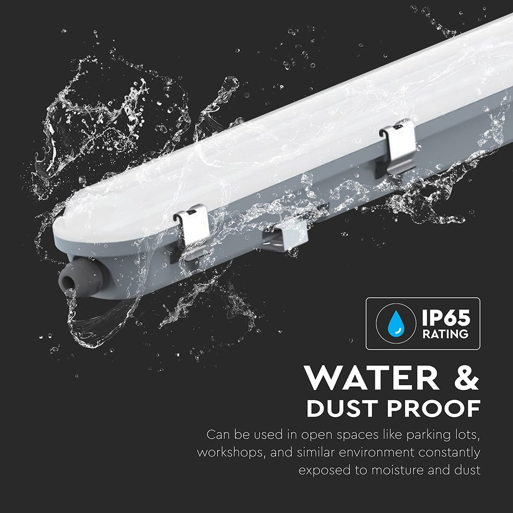 120 cm VT-120137S LED armatur 36W - Vandtæt med sensor & mælkehvidt dæksel