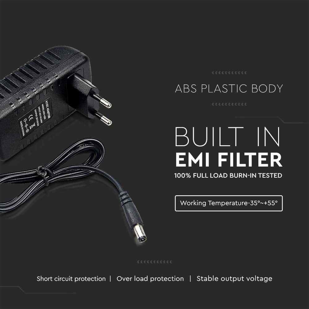 LED strømforsyning 42W - 12V 3.5A IP44, plast, energibesparende og holdbar