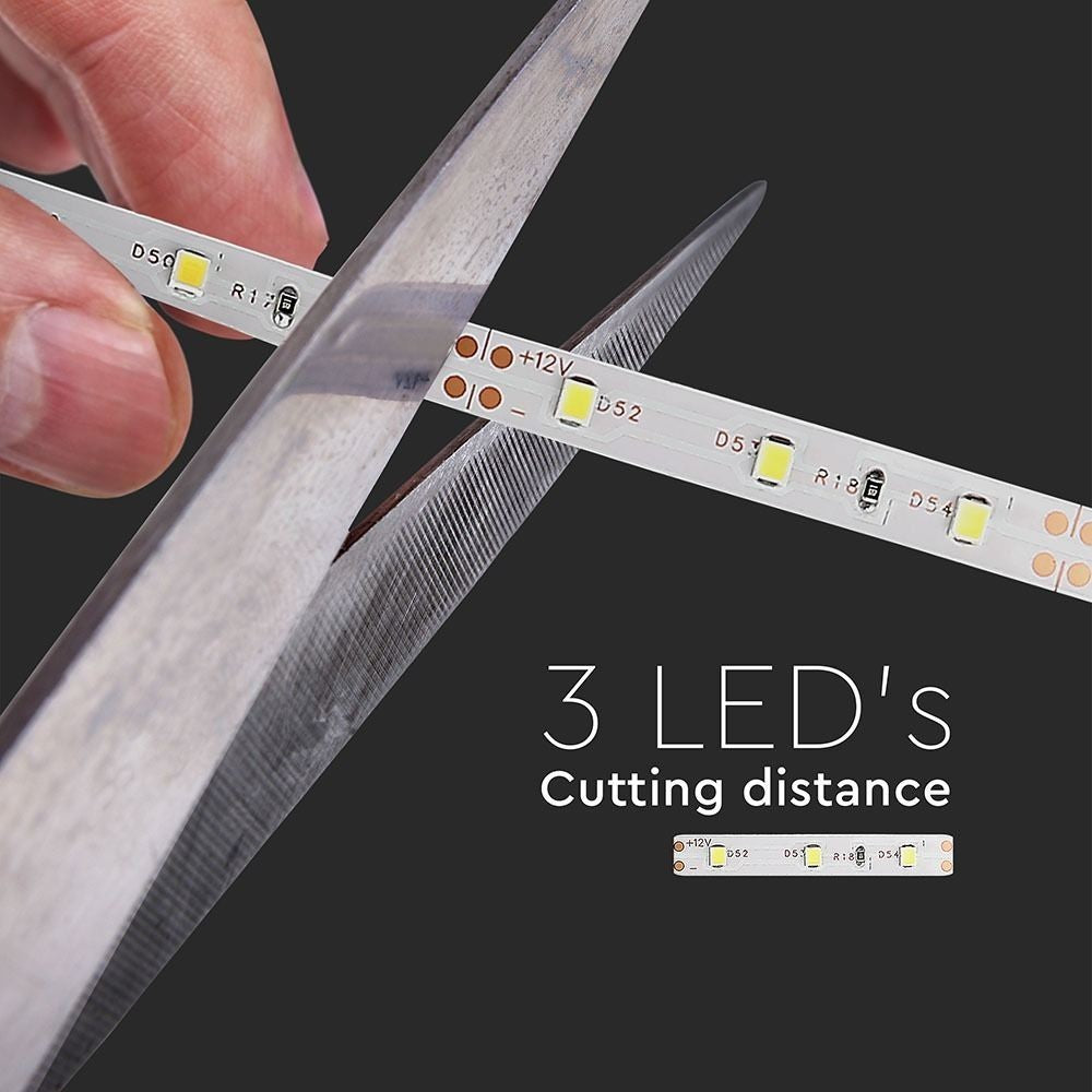 V-Tac 3,6W/m LED strip - 5m, 60 LED pr. meter, Farvet lys