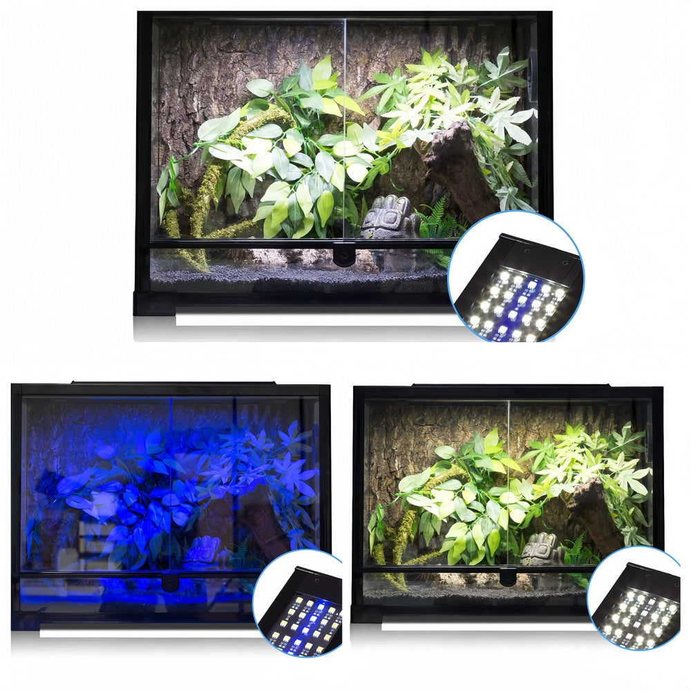 26-50 cm LED Akvarie Armatur, Hvid/Blå Justerbar - 6W, 480lm, 230V
