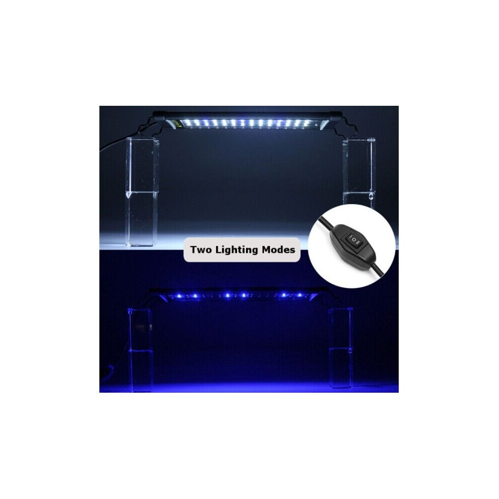 Akvariearmatur - 32W LED, hvid/blå, justerbar - 113-136 cm