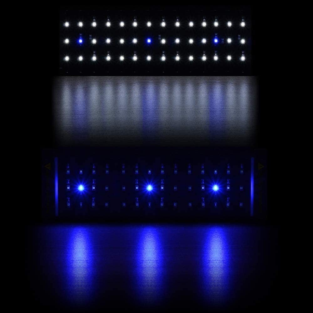Akvariearmatur - 32W LED, hvid/blå, justerbar - 113-136 cm