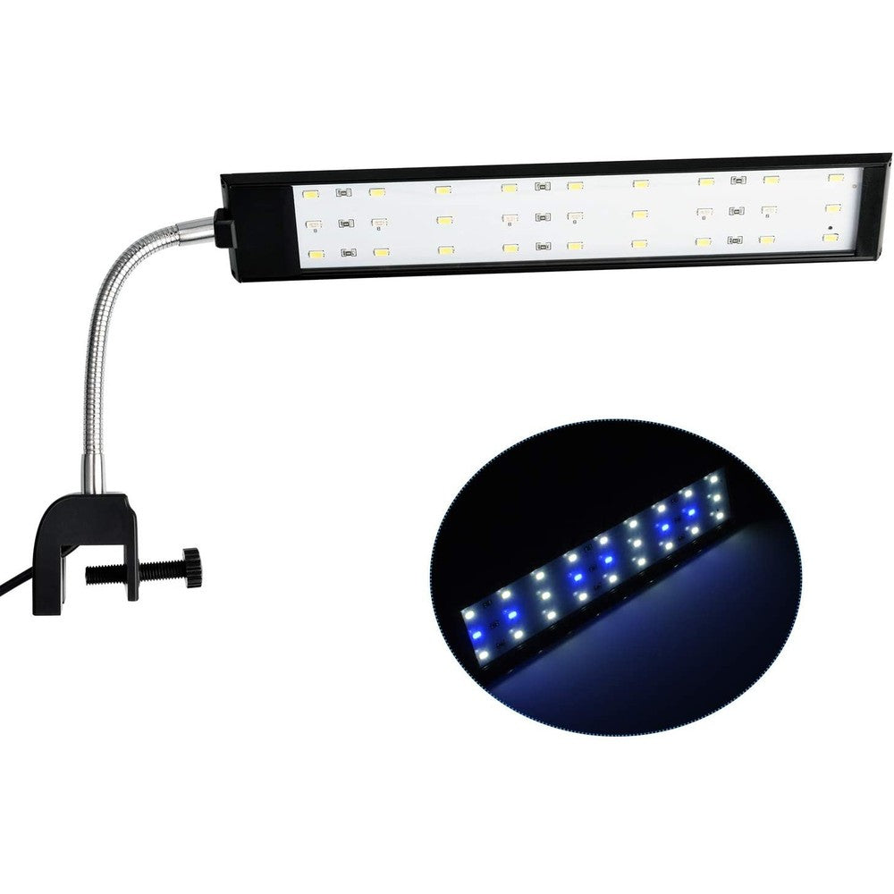 28 cm akvarielampe - 10W LED, hvid/blå, høj effekt, 230V, 800lm