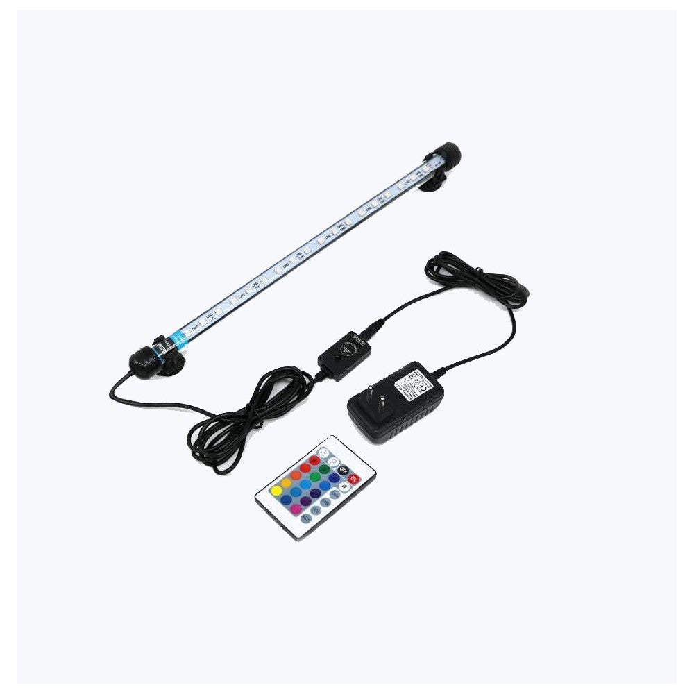 71 cm RGB akvarie armatur - 8W LED, sugekopper, IP67, memory funktion
