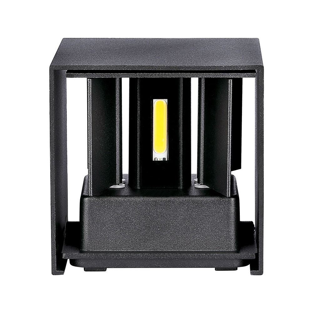 V-Tac 12W LED Væglampe - Firkantet, Justerbar Spredning, IP65 Udendørs, 230V, Inkl. Lyskilde