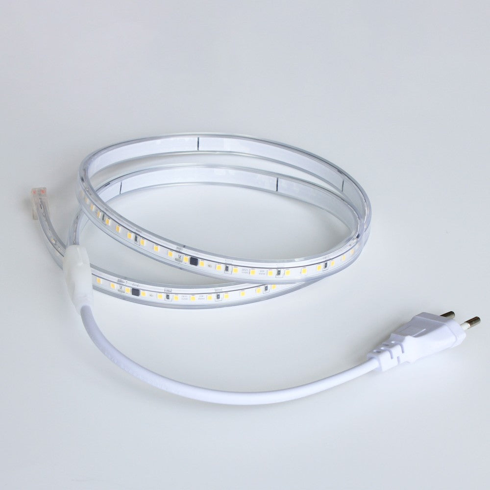 5 m LED strip (Type X-2) - 230V, vandtæt, IP67, 100 LED, 10W/m, klippes hver 10cm