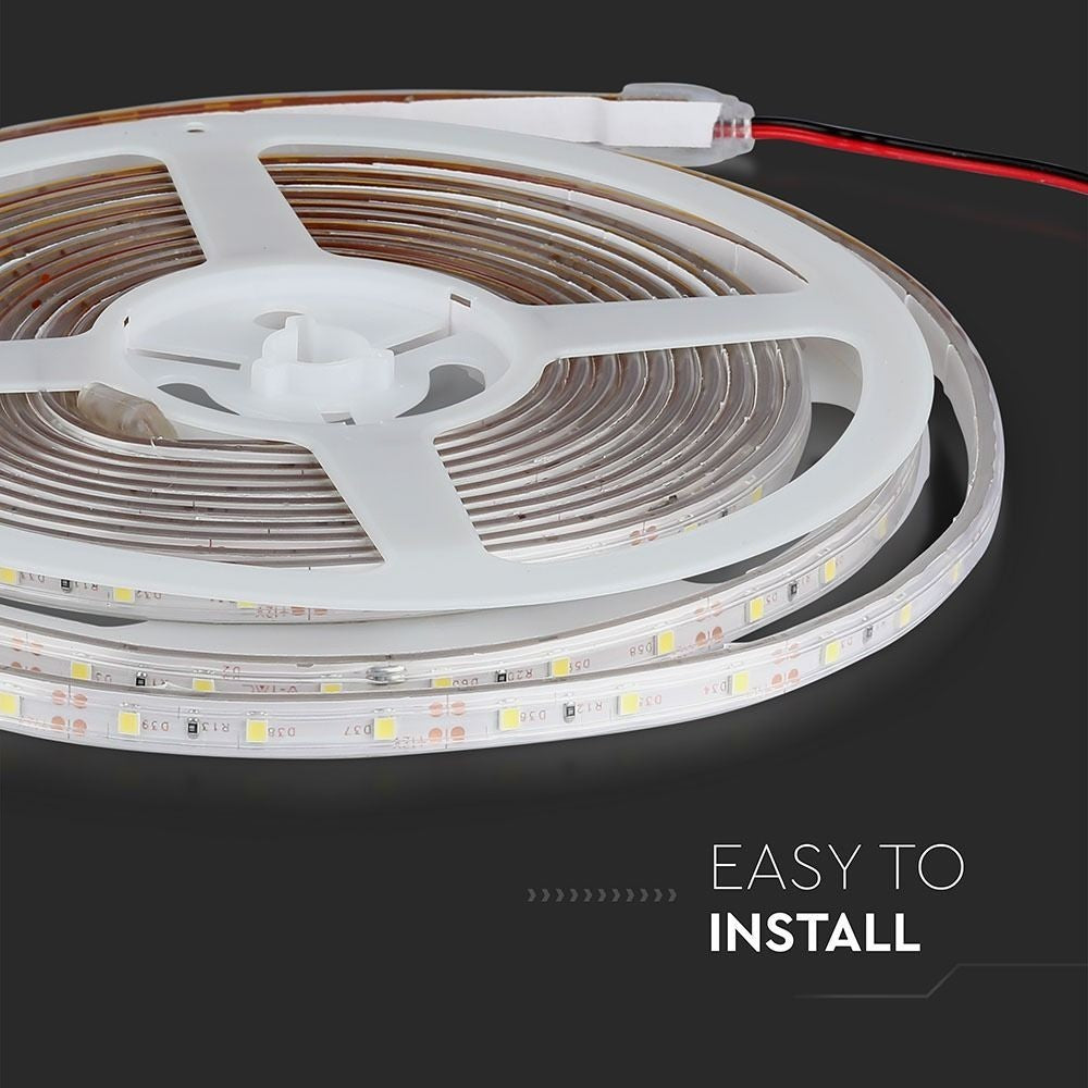 V-Tac Vandtæt LED Strip, 5m, Farvet lys, 60 LED/m, Grøn/Rød/Blå